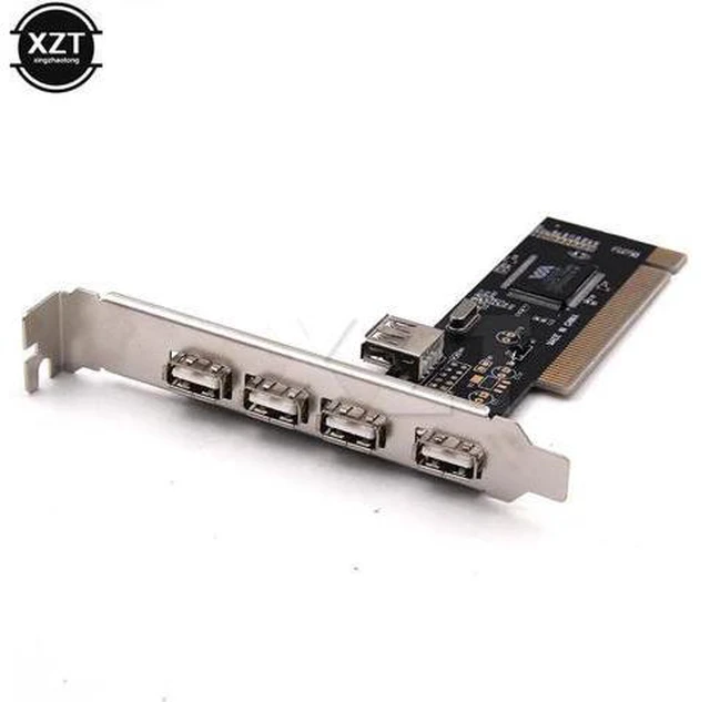 Alt view image 2 of 5 - 1pcs High Speed VIA HUB PCI Controller USB Card 2.0 4 Port 480Mbps Adapter PCI C