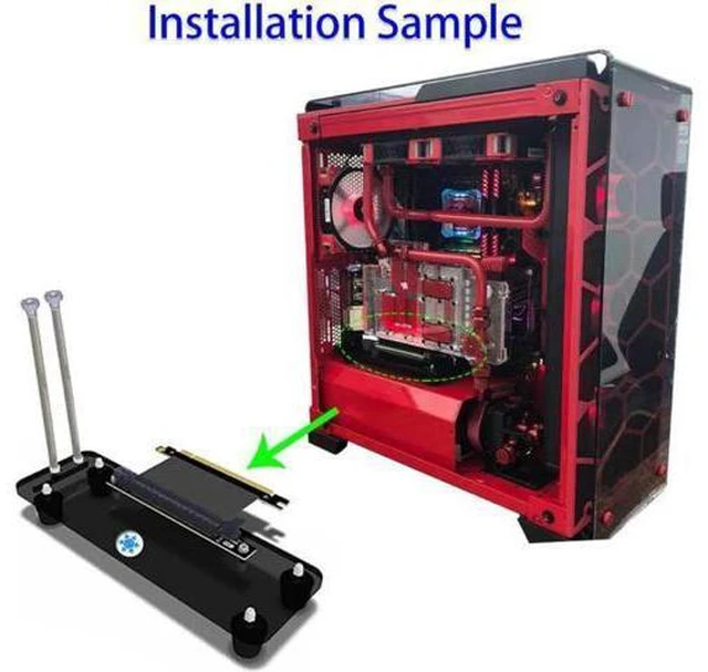 Main image of 1pc PCI-E3.0 16X Adapter Riser Card Cooler Vertical Graphics Card video card Bra