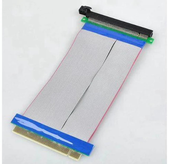 Alt view image 2 of 4 - Hot New PCI Express PCI E 16X Riser Card Ribbon Extender Extension 20cm Cable
