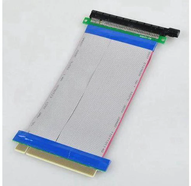 Main image of Hot New PCI Express PCI E 16X Riser Card Ribbon Extender Extension 20cm Cable
