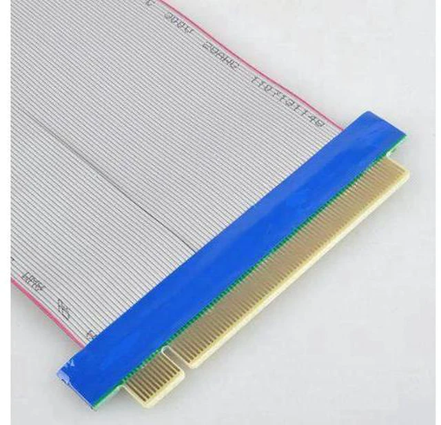 Alt view image 4 of 4 - Hot New PCI Express PCI E 16X Riser Card Ribbon Extender Extension 20cm Cable
