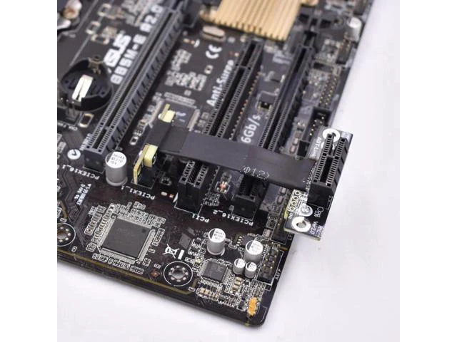 Alt view image 3 of 3 - 90 Degree Right Angle PCIE X1 Riser PCIe 3.0 x1 to x1 Extension Cable 8Gbps PCI