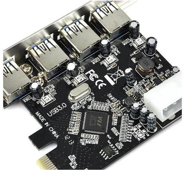 Alt view image 2 of 5 - FAST USB 3.0 PCI E PCIE 4 PORTS Express Expansion Card Adapter