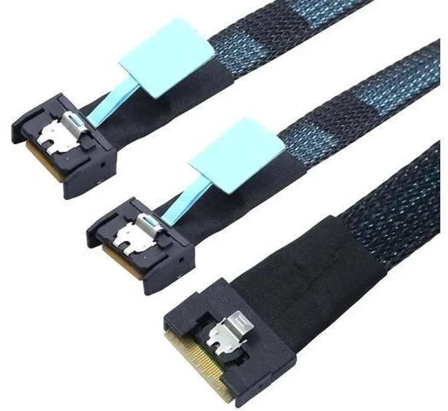 Alt view image 5 of 6 - SFF-8654 8I to Dual MCIO 4I Server Cable with Anti-Misplug Full Cover Design, 16