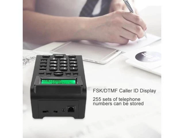 Alt view image 2 of 6 - Practical Caller ID Display Call Center Noise Reduction Headset Telephone for Tr