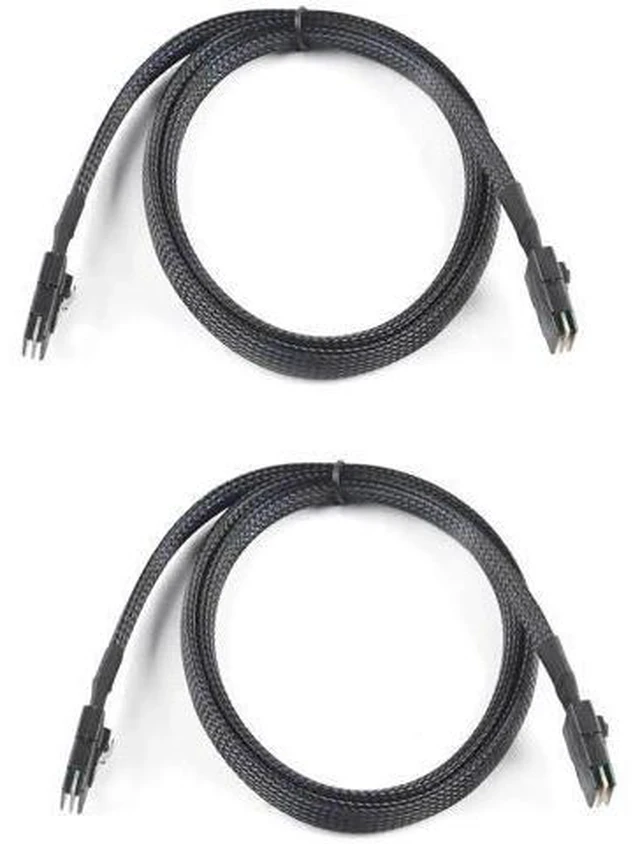 Alt view image 5 of 5 - 2PCS Internal Mini SAS 36-Pin 8087 to SFF-8087 Cable 1M 3.3 Feet