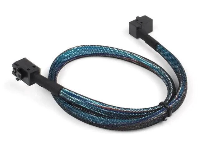 Alt view image 5 of 6 - Heretom 2PCS 36-pin Internal Mini-SAS SFF-8643 HD Right Angle to 36-pin Internal