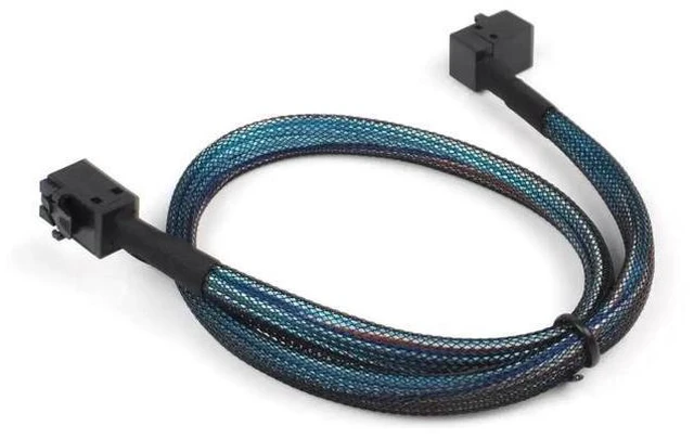 Alt view image 5 of 6 - Heretom 2PCS 36-pin Internal Mini-SAS SFF-8643 HD Right Angle to 36-pin Internal