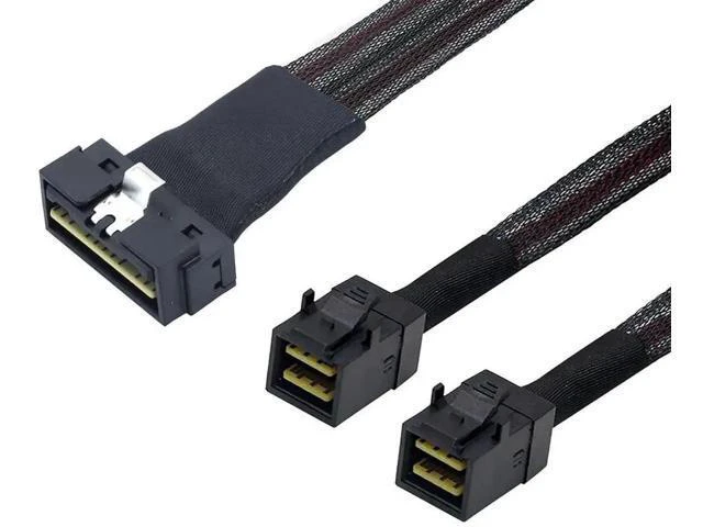 Alt view image 3 of 6 - with PCI-E Slimline SFF-8654 8I \u2014 to Dual SFF-8643 Server Cable, 12G High-S