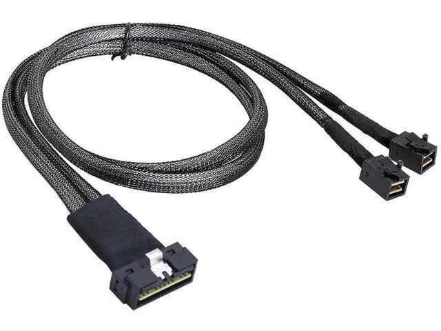 Alt view image 5 of 6 - with PCI-E Slimline SFF-8654 8I \u2014 to Dual SFF-8643 Server Cable, 12G High-S