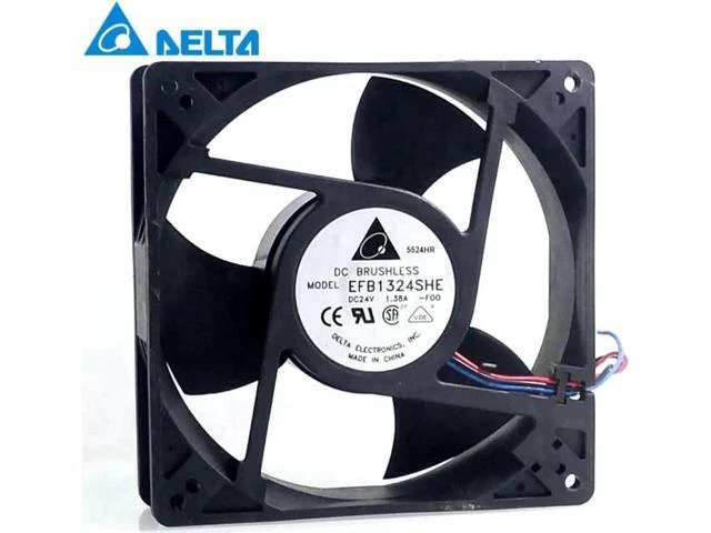 Alt view image 2 of 3 - 12738 12.7CM 127mm inverter device cooling fan 24V 1.38A EFB1324SHE-FOO 127*127*