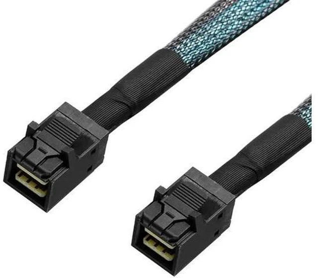 Alt view image 4 of 6 - 2 Pack Internal Mini SAS HD SFF-8643 to SFF-8643 Cable, Internal Mini SAS to Min