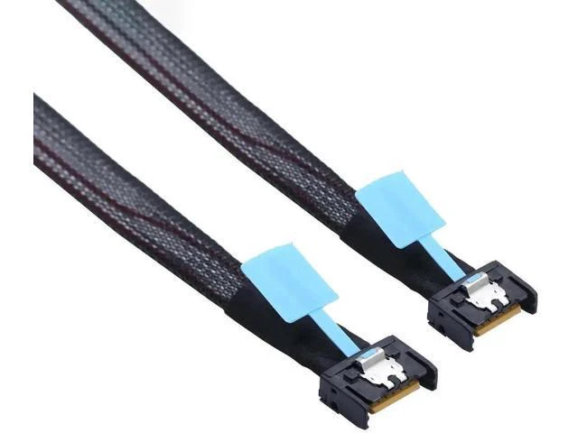 Alt view image 2 of 6 - Gen5 PCIe MCIO Slimline SFF-8654 4i to MCIO 4i Cable \u2013 30G High-Speed Serve