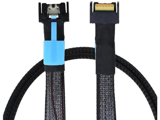 Alt view image 3 of 6 - Gen5 PCIe MCIO Slimline SFF-8654 4i to MCIO 4i Cable \u2013 30G High-Speed Serve