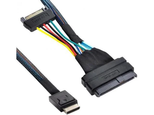 Alt view image 3 of 7 - 8611 to U.2 U.3 SFF-8639 NVME PCIe PCI-Express SSD Cable for Mainboard SSD