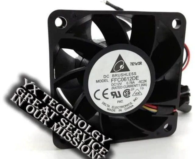 Main image of 6038 6CM 60mm server chassis cooling fan 12V 0.78A FFC0612DE PWM thermostat 60*6