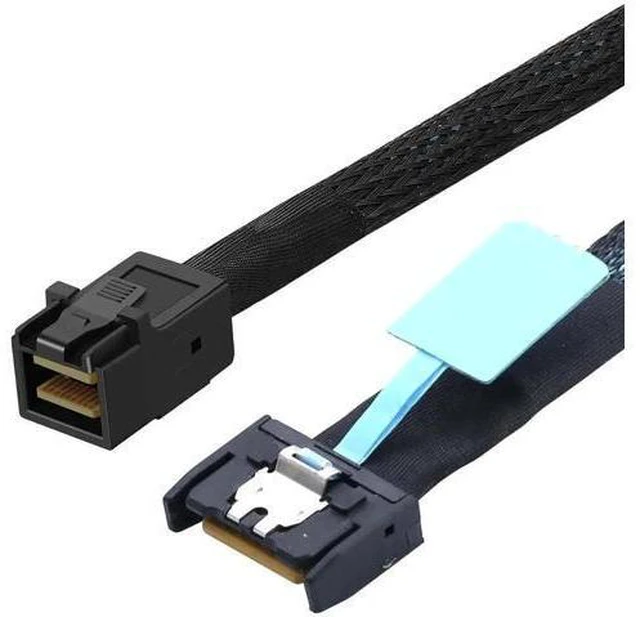 Alt view image 5 of 6 - MCIO Slimline SFF-8654 4i to HD SFF-8643 Server Data Cable \u2013 12Gbps High Sp