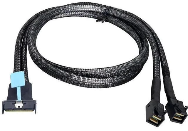 Main image of PCIe Gen5 MCIO 8X 8i to Dual Mini SAS HD SFF-8643 Server Cable, 32G High-Speed C