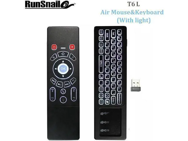 Alt view image 2 of 6 - T6 Air mouse with Wireless Keyboard & touchpad Remote Control for Smart TV M8S P