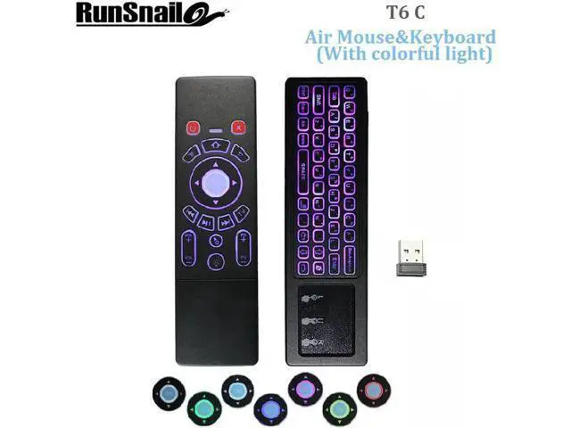 Alt view image 3 of 6 - T6 Air mouse with Wireless Keyboard & touchpad Remote Control for Smart TV M8S P