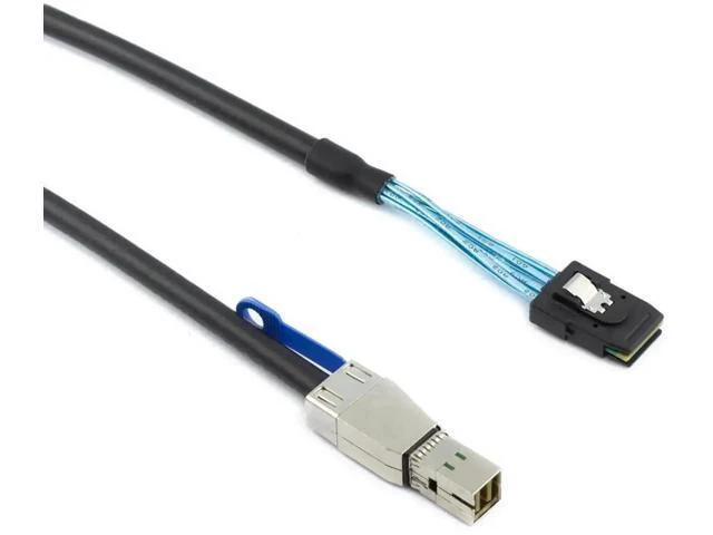 Alt view image 4 of 4 - Mini SAS HD SFF-8644 with IC to SFF-8087 Server Stacking Cable \u2013 12Gbps Hig