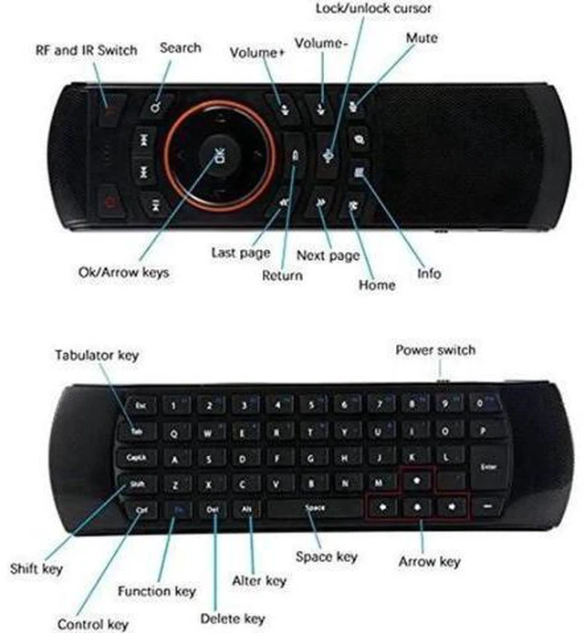 Alt view image 6 of 6 - MLLSE Wireless Keyboard Fly air Mouse X6 2.4GHz with Voice Remote Controller wit