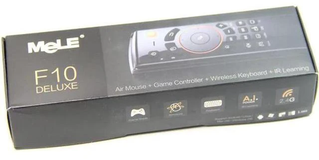 Alt view image 3 of 6 - Mele F10 Deluxe Fly Air Mouse 2.4GHz Wireless Keyboard Remote Control with IR Le