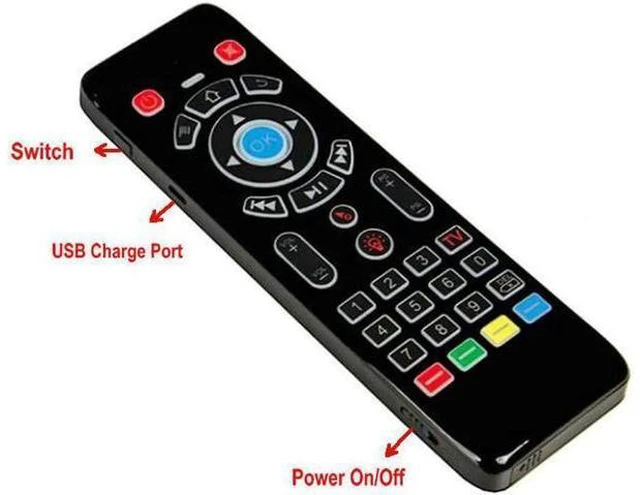 Alt view image 2 of 6 - Voice Remote Fly Air Mouse ir learning 2.4G Wireless Mini Keyboard Touchpad Gyro