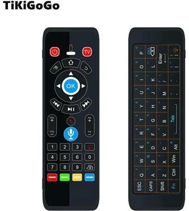 Alt view image 6 of 6 - Voice Remote Fly Air Mouse ir learning 2.4G Wireless Mini Keyboard Touchpad Gyro