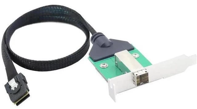 Main image of 12G Mini SAS HD SFF-8644 Female to SFF-8087 Cable, 0.5m/19.6in High-Speed Server