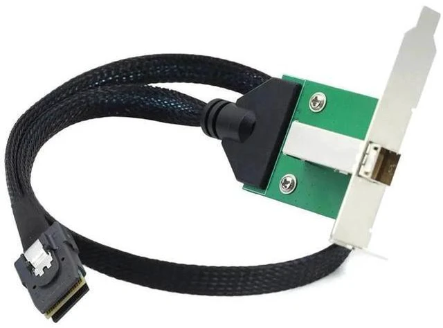 Alt view image 3 of 6 - 12G Mini SAS HD SFF-8644 Female to SFF-8087 Cable, 0.5m/19.6in High-Speed Server
