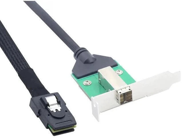 Alt view image 6 of 6 - 12G Mini SAS HD SFF-8644 Female to SFF-8087 Cable, 0.5m/19.6in High-Speed Server