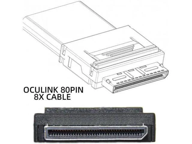 Alt view image 3 of 6 - SF-052 OCuLink PCIe PCI-Express SFF-8611 8x 8-Lane to Dual SFF-8654 Slimline 4x