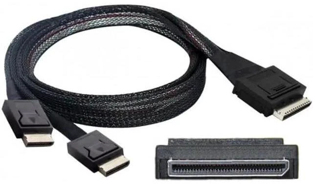 Alt view image 5 of 7 - SF-054 OCuLink PCIe PCI-Express SFF-8611 8x 8-Lane to Dual SFF-8611 Oculink 4x S