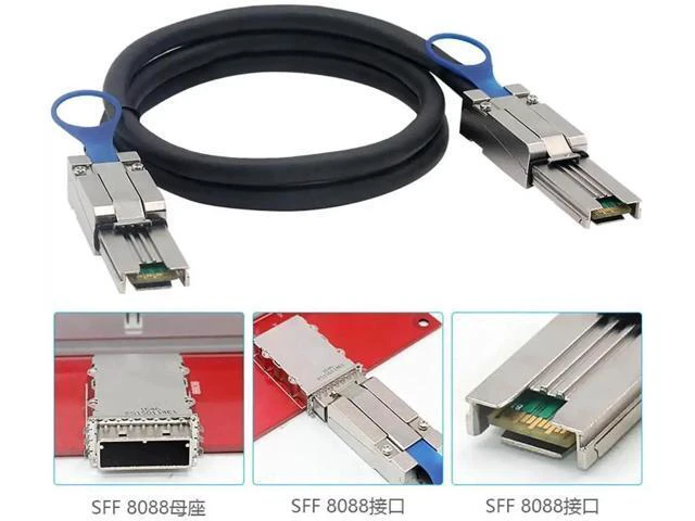 Alt view image 2 of 6 - Mini SAS HD SFF 8088 26P to SAS HD 8088 Stacking Server Cable \u2013 6Gbps High