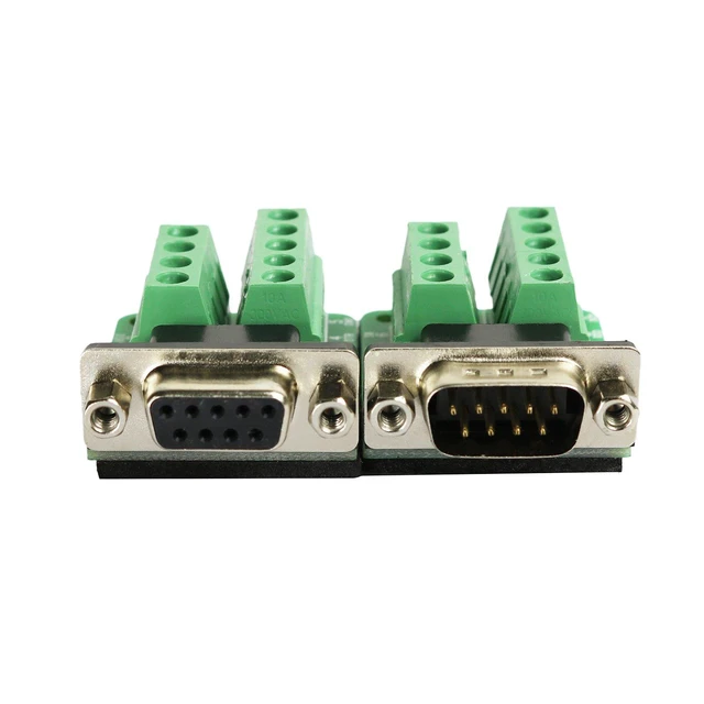 Alt view image 2 of 5 - DB9 Breakout Connector RS232 Serial 9 Pin Connector Db9 Terminal (Male x 1, Fema