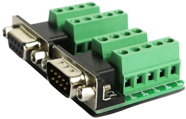 Alt view image 3 of 5 - DB9 Breakout Connector RS232 Serial 9 Pin Connector Db9 Terminal (Male x 1, Fema