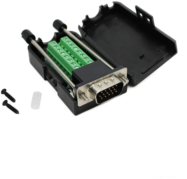 Main image of Twinkle Bay D-SUB DB15 Male 15Pin Jack Port to Terminal Breakout Board Connector