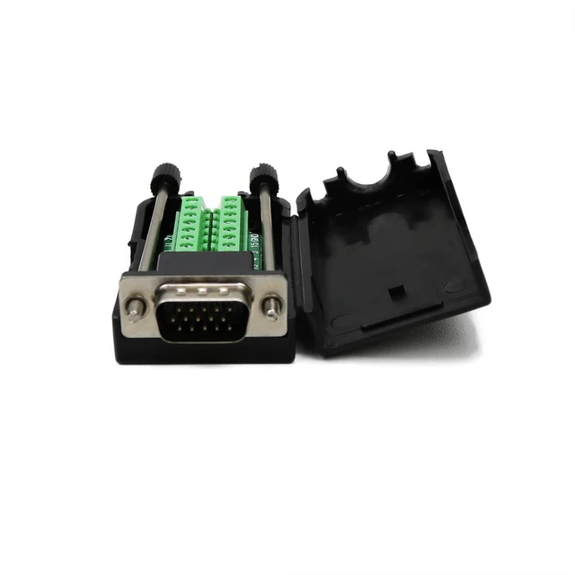 Alt view image 3 of 6 - Twinkle Bay D-SUB DB15 Male 15Pin Jack Port to Terminal Breakout Board Connector