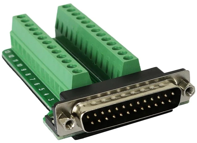 Main image of Twinklebay Connector Db25 D-sub Male Plug 25-pin Port Terminal Breakout PCB Boar
