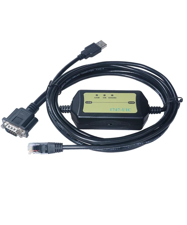 Alt view image 3 of 4 - PLC Programming Cable Compatible with AB 1747 UIC, USB To DH485 RS485 RS232 Inte