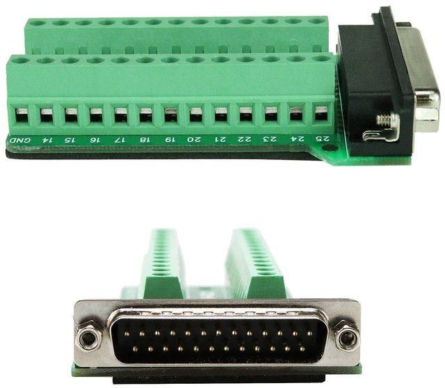 Alt view image 3 of 4 - Twinklebay DB25 Breakout Connector D-sub Breakout 25 Pin Connector with Nut (Mal