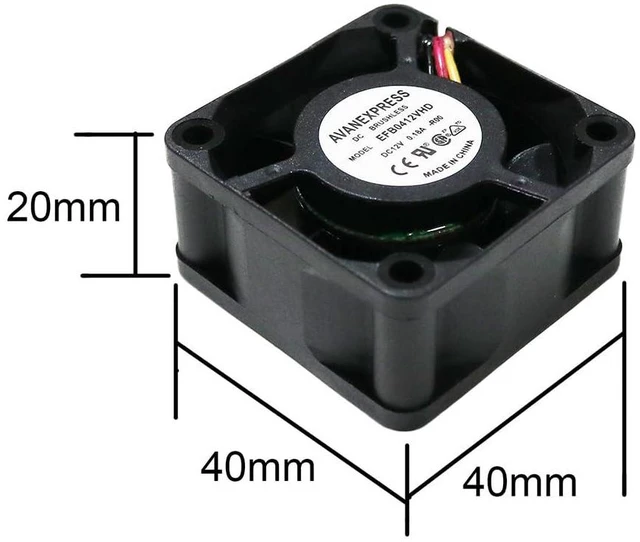 Alt view image 3 of 4 - TwinkleBay 40x20mm Cooling Fan, Replacement for Brushless DC EFB0412VHD Cooling