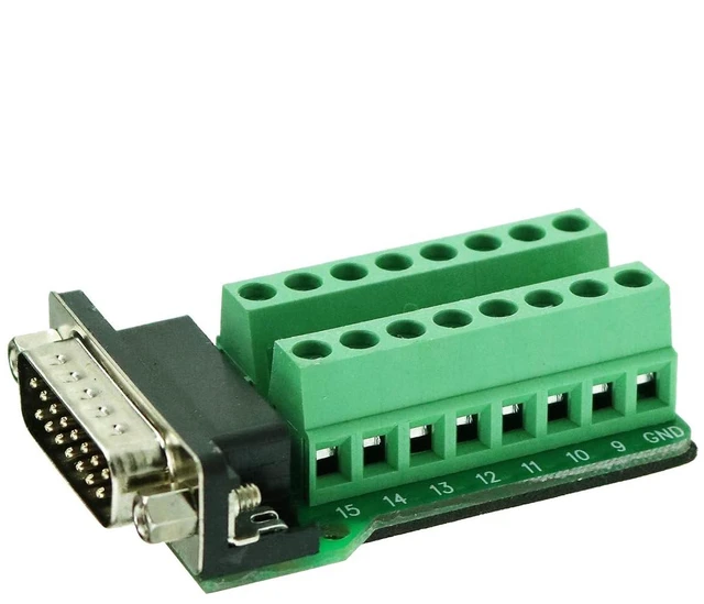 Main image of TwinkleBay DB15 Breakout Connector 15 Pin Connector Male with Nut
