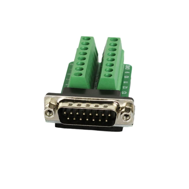 Alt view image 2 of 6 - TwinkleBay DB15 Breakout Connector 15 Pin Connector Male with Nut