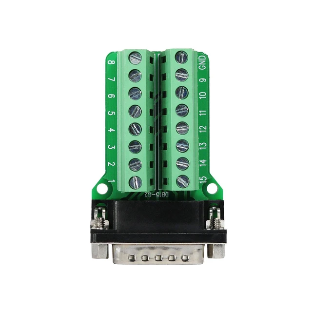 Alt view image 4 of 6 - TwinkleBay DB15 Breakout Connector 15 Pin Connector Male with Nut