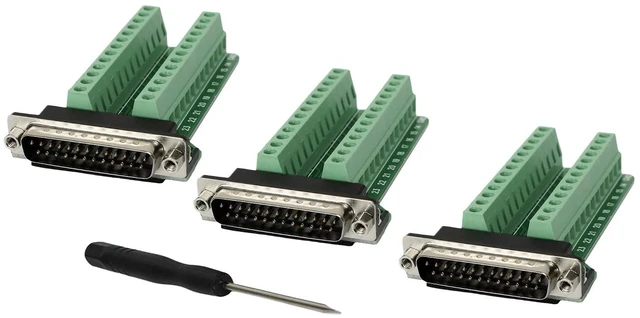 Main image of TwinkleBay DB25 Connector D-sub Male Plug 25-pin Port Terminal Breakout PCB Boar