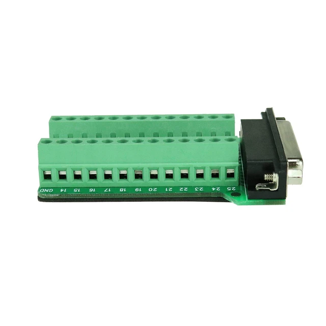 Alt view image 2 of 4 - DB25 Breakout Female Connector D-sub Breakout 25 Pin Connector with Nut (Pack of