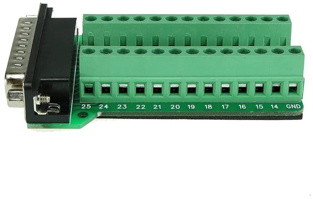 Alt view image 4 of 5 - TwinkleBay DB25 Connector D-sub Male Plug 25-pin Port Terminal Breakout PCB Boar