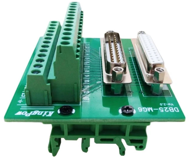 Alt view image 2 of 5 - Twinklebay DB25 Connector to Wiring Terminal Db25 Breakout Board Solder-Free (Ma